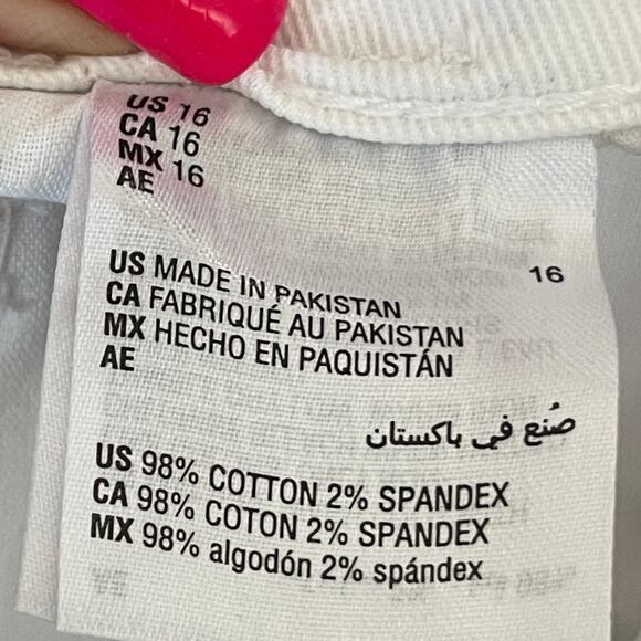 INC Women's Denim High Rise Convertible Ripped Jean Shorts White 16 33 - $60 - Picture 8 of 9